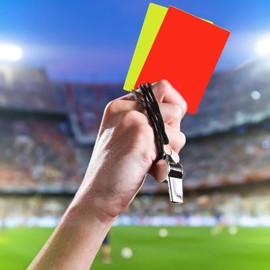 Raheem Pack of 10 Referee Cards, PVC Red Card, Yellow Card of Football, Waterproof Yellow and Red Card, Robust Football Referee Cards for Competition Games