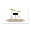 CafePress Snare and Cymbal Rectangle Car Bumper Magnet