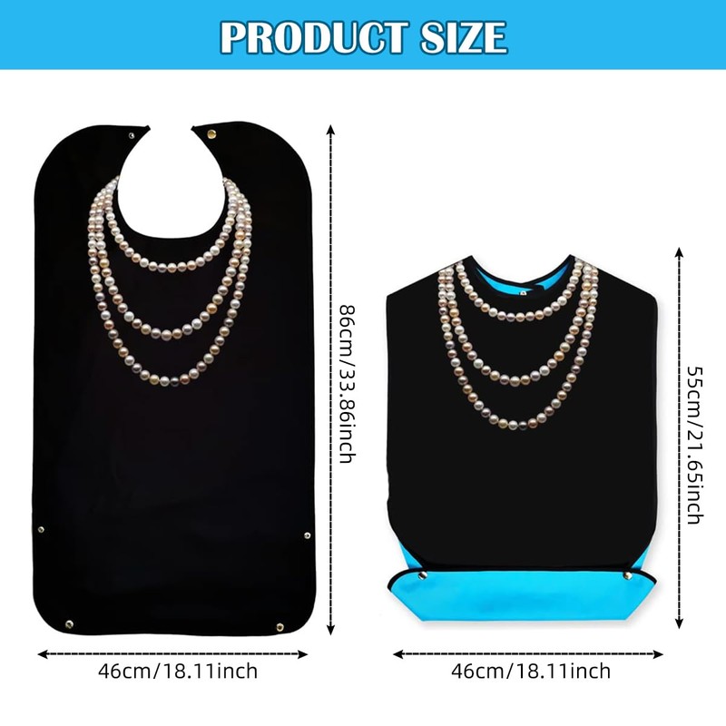 HZYIQ Bib for Adults, Bib for Seniors, Washable Dining Apron