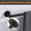 Matte Black SUS304 Stainless Steel Bath Towel Bar Single Bars
