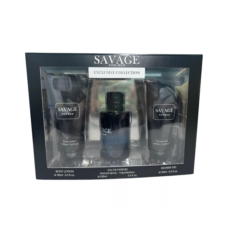 FRAGRANCE COUTURE SAVAGE FOR MEN 3-Pieces Gift Set
