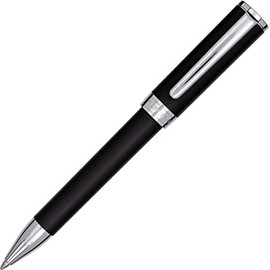 Aurora TU Ballpoint Pen, Resin Writing Pen in Matte Black with Chrome-Plated Fittings, Gift Box