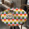Outdoor Round Tablecloth with Elastic Band, Diameter 60 Inches (150