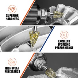 20Pcs 46-Grit Diamond Grinder Bits for Dremel Tool Accessories, 1/8" Shank, Rotary Tool Bits for Stone Glass Resin Porcelain Ceramic Dog Nail Glaze Metal Carve Engrave Polish