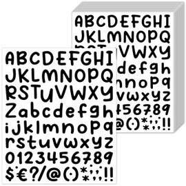 AVERZELLA 1 Inch Black Vinyl Letter Stickers 26 Sheets-2106 Pcs - Small Alphabet Stickers with Numbers, Waterproof Peel & Stick Decals for Scrapbooking, Water Bottles DIY Crafts