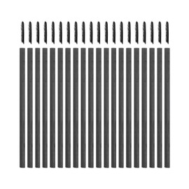 MECCANIXITY Willow Charcoal Sticks, 4-5mm Willow Charcoal Pencils Soft Sketch Vine Art Supplies Set for Drawing Sketching Shading Painting Artists Beginners (Black, Pack of 26)