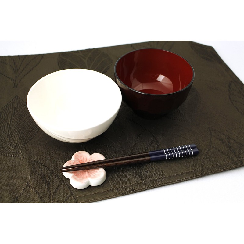 イシダ 日本製 箸・箸箱セット ランチタイム 白ライン 18 ブルー 18cm