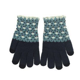 Guantes de invierno con visualización táctil para mujer, tela trenzado, forro polar, guantes deportivos cálidos para el clima dorado, Negro, Talla única