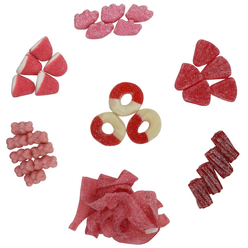 FirstChoiceCandy Sour Mix Gummies (Pink, 2 Pound)