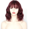 Women Wig Wine Red Button Hair Net Portable Compact Practical