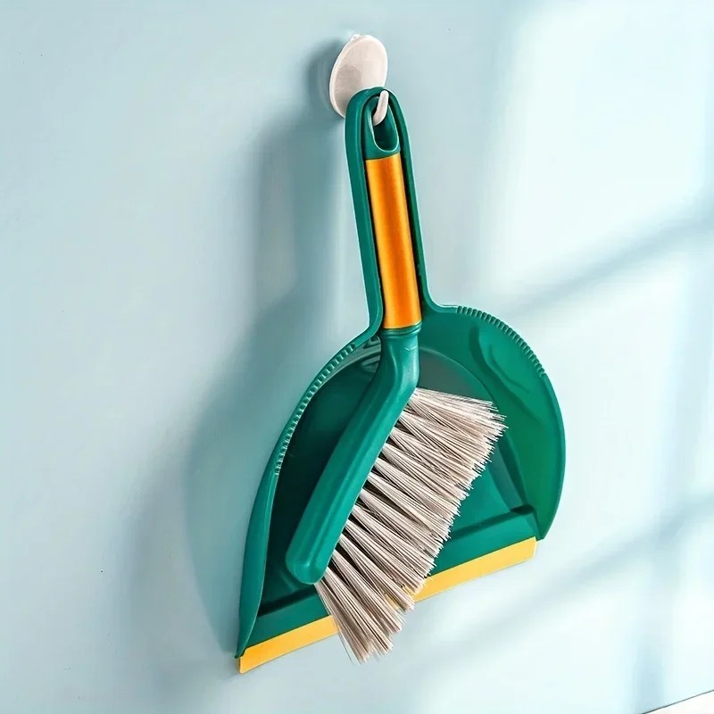 Compact Desktop Broom and Dustpan Set – Portable Cleaning Brush