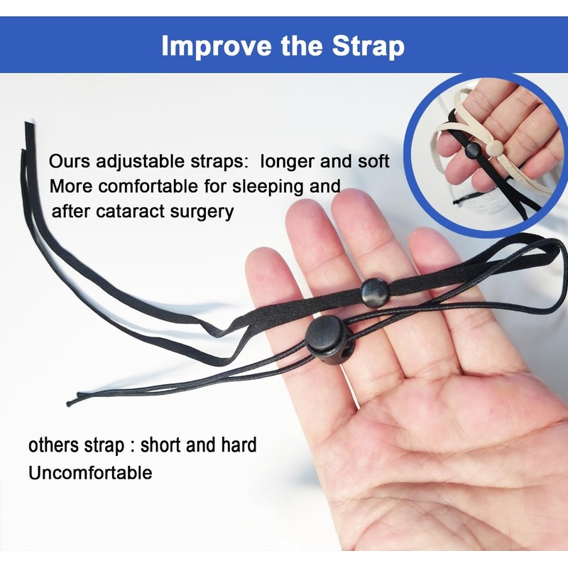 AMZVIO Clear Eye Shield after Surgery,2 Pack,Breathable Protective Eye Patches