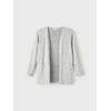 NAME IT Girl's Long Fit Cardigan, grey melange