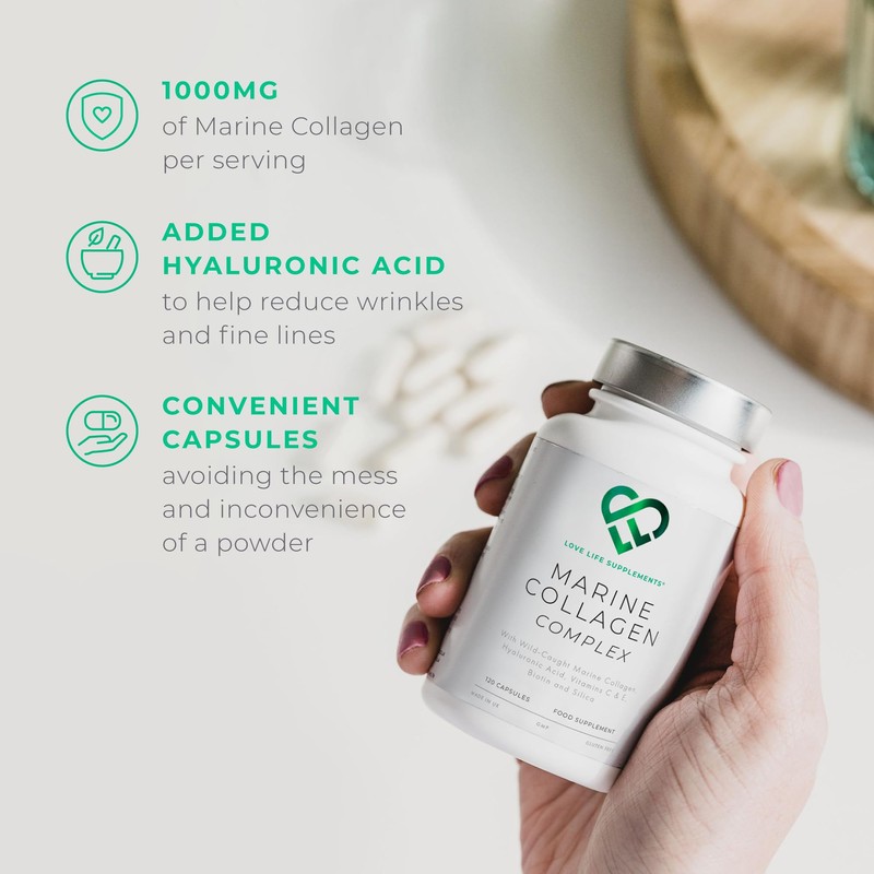 Wild-Caught Marine Collagen Complex Capsules with Hyaluronic Acid | 120