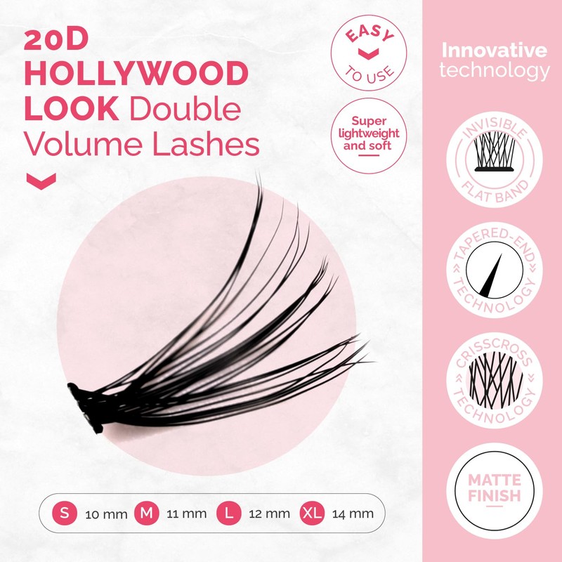 Renata Beauty 20D DOUBLE Volume Fake Lashes Eyelash Extensions -