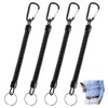 Tyqour Pack of 4 Spiral Cable Fishing Lanyard, Elastic Spiral