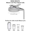 Mason Jar Pour Spout Lid for Wide Mouth Mason Jars,