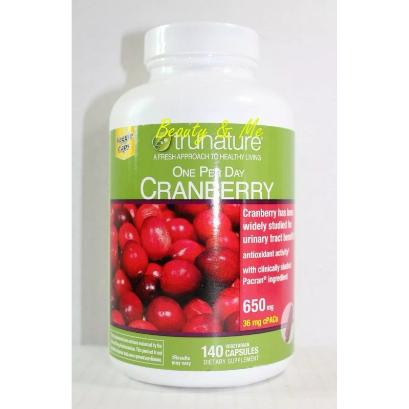 trunature CRANBERRY 650mg, 140 Capsules ** Maintain Healthy Urinary Tract