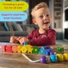 Extasticks Wooden Lacing Beads Toy for Toddlers Montessori Stringing Bead