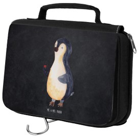 Mr. & Mrs. Panda Penguin Ladybird Toiletry Bag, gray, Hand Drawn