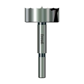 Freud Precision Shear Serrated Edge Forstner Drill with Steep Angled Cutting Edges for Bottom, Pocket and Overlapping Holes - 1-5/8" Diameter, 3/8" Shank, 3-1/2" Length - PB-012
