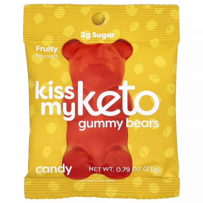 Keto Gummy Bears, Fruity, 12 Bags, 0.79 oz (23 g)