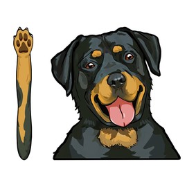 Funny Dog Rear Window Wiper Decal Waving Arm Stickers Cute Animal Rear Window Sticker Windshield Wiper Decal, Rottweiler