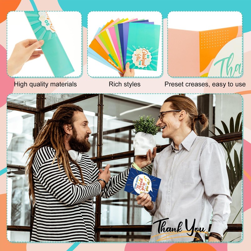 Colarr 120 Set Employee Appreciation Card with Envelope & Sticker,