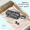 yaozeio Zebra Print Cosmetic Pouch for Daughter Son Portable Make
