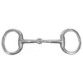 JHL Pro Steel Eggbutt Snaffle Bit 6" - Clear, 6"