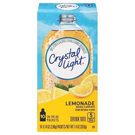 Crystal Light Lemonade, 10 On-the-Go Packets (Pack of 4)
