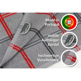 Lashuma Lyon Drying Towel Kitchen Set of 3 50 x 50 cm Hand Towels Small Stone Grey