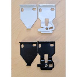 1 Pair Rollease Installation Brackets with Screws for R Series Clutch. for Roller Shades, Sun Screen, Screen Shade. RB560, RB360, RB590, RB380 (R3-R8 Zinc, 2.0" Projection)