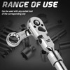 DISEN 3-Piece Extendable Flex-Head Ratchet Wrench Set with EVA Storage