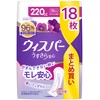 Whisper Ultra Thin Peace of Mind, Large Capacity 220cc, 18