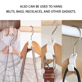 Meafeng Meafeng 4 Color Hangers Hooks 100pcs Closet Organizer Space-Saving Stackable Hangers for Closet