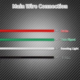 YHMTIVTU Amber Bullet Turn Signals Rear Brake Light Bar Black For Harley Street Glide