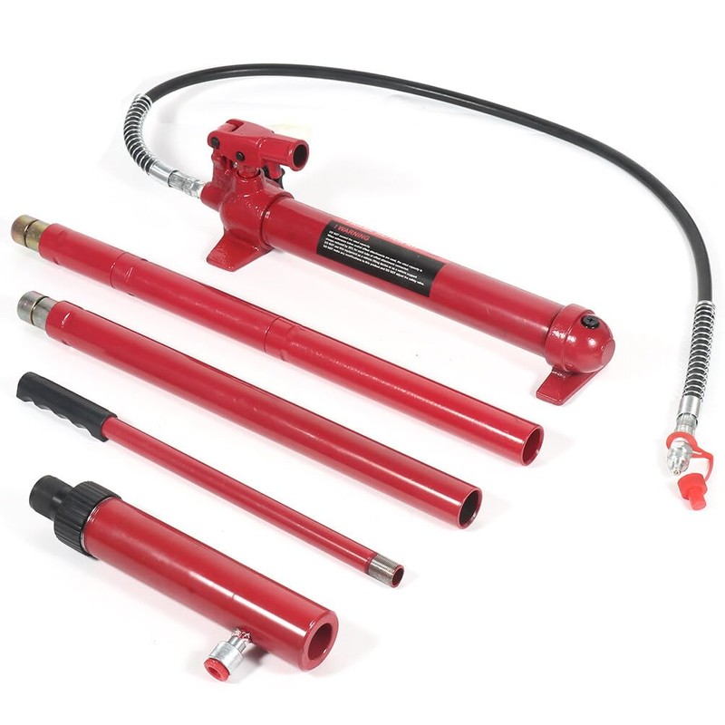 OCPTY Red Porta Power Hydraulic Jack Heavy Duty 10 Ton