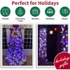 LAMPHOME 66ft Patriotic String Lights - Red White Blue Mini