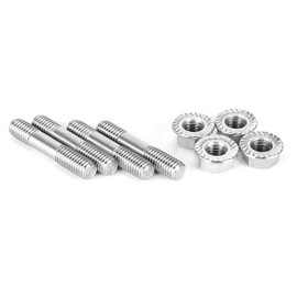 Yosoo Health Gear Exhaust Manifold Stud Bolt Kit, Car Exhaust System Studs Nuts M8x1.25 42mm/1.65in T25 T28 Exhaust Manifold Studs and Nuts