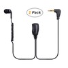 COMMIXC 2-Pack Walkie Talkie Earpiece, 2.5mm 1-Pin in-Ear Two-Way Radio