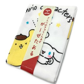 Hayashi FO201050 Face Towel, Gauze Pile, Cinnamoroll & Pom Pom Pudding, Sanrio