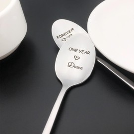 1 Year Anniversary Spoon Gifts for Couples First Anniversary Present for Him Her Boyfriend Girlfriend 1st Anniversary Wedding Gifts for Husband Wife Christmas Birthday Valentines Gift