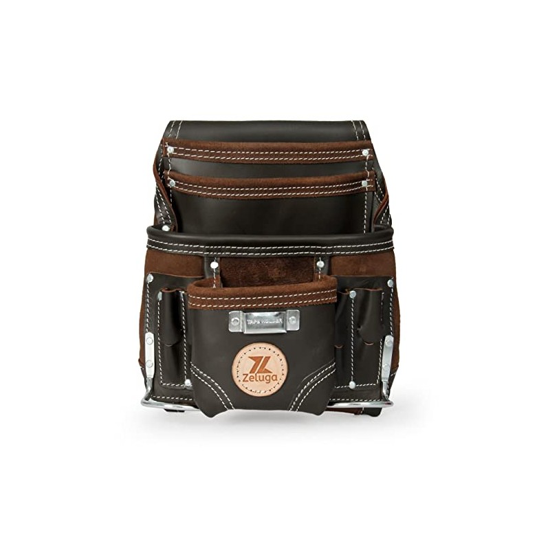 Zeluga 20-111 10 Pocket Rigger Heavy Duty Leather Tool Bag,