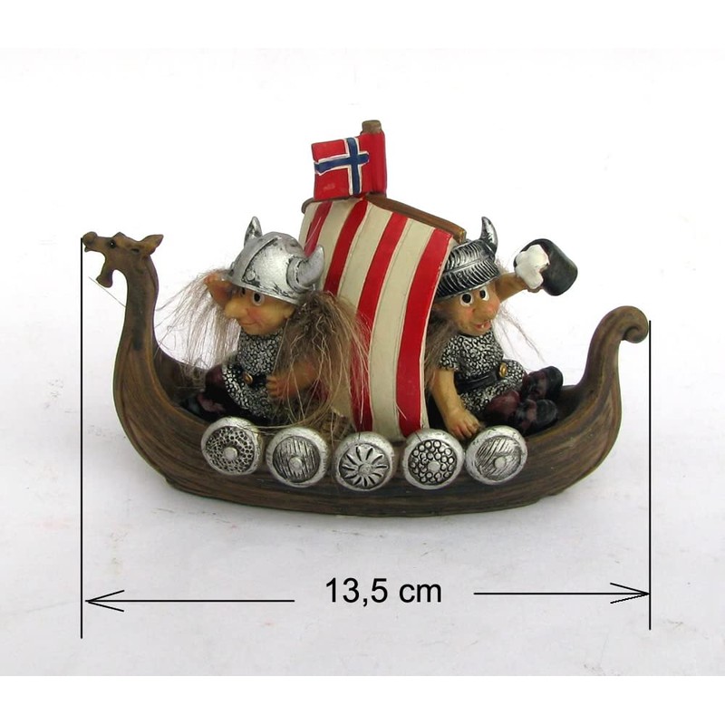 geschenke-trolle.de Norway Viking on Boat Figure