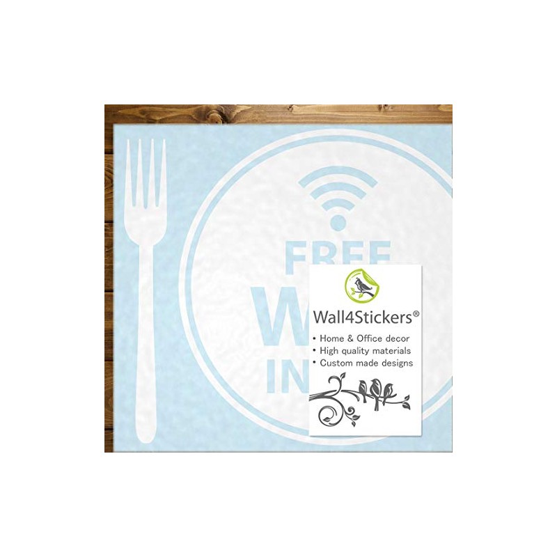 Free WiFi Inside Plate Window Sign Vinyl Sticker Graphics Cafe