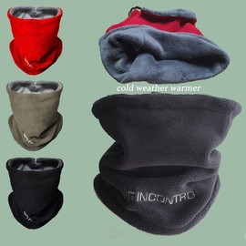 Incontro Fleece-lined Adjustable Neck Warmer for Cycling, Skiing, Outdoor Work, Motorcycles, Hiking, Fishing, Warm Cold Weather Gear / 인콘트로 융 털 기모 끈조절 목토시 넥워머 자전거 스키 야외작업 오토바이 등산 낚시 따뜻한 방한 용품