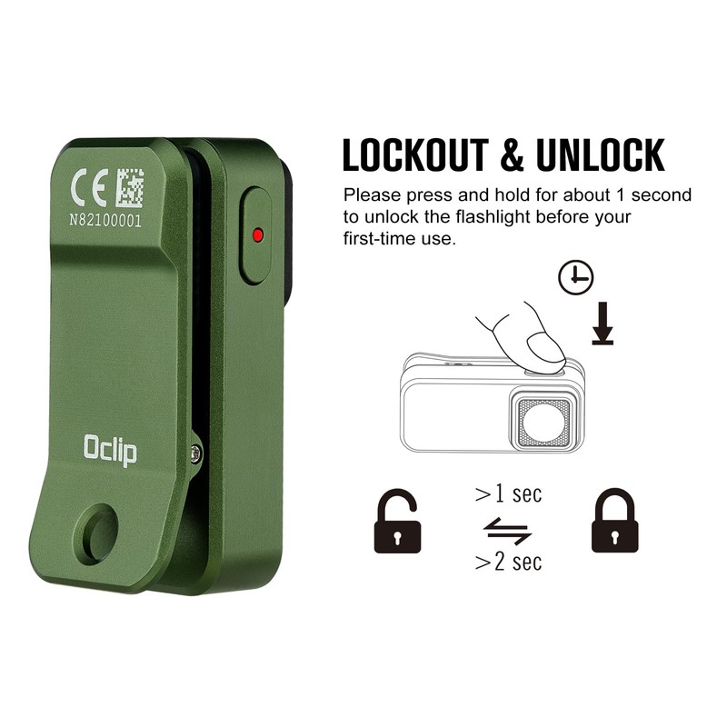 OLIGHT Oclip Max 300 Lumens Compact EDC Clip-on Light Equipped