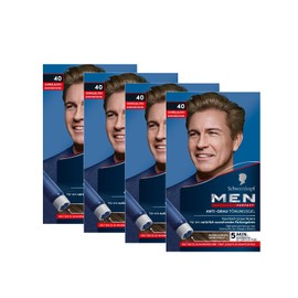 Men Perfect Anti-Grey Tint Gel 40 Dark Blonde (4 x 80 ml), Hair Colour for Men Hides Grey Hair, Anti-Grey Tint for a Natural Looking Result