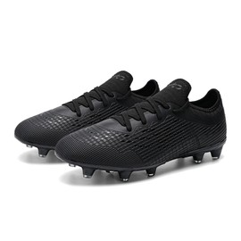 GWMDKI Mens Football Boots Cleats Professional Spikes Soccer Shoes Training Sneakers Black 6.5UK